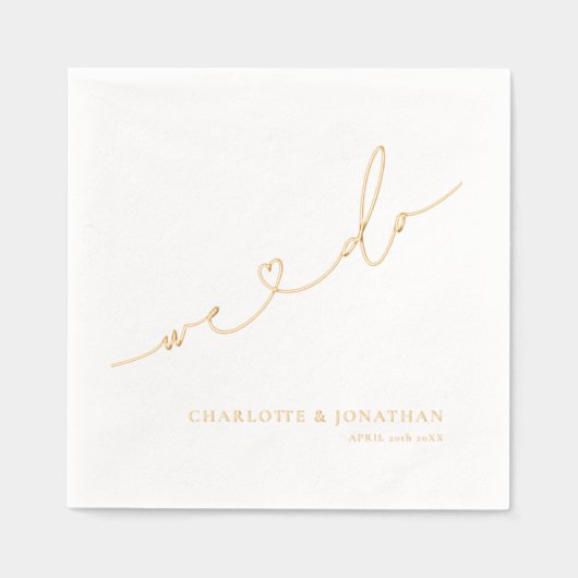 Wir machen eine elegante, moderne Hochzeit Servietten Mit Folie (Vorderseite)