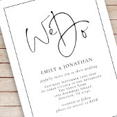 Wir machen eine elegante Script Line Border QR Cod Einladung