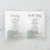 Wir machen eine elegante Smaragdgrüne Rose Hochzei Programm (Innenseite)