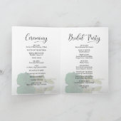 Wir machen eine elegante Smaragdgrüne Rose Hochzei Programm (Innenseite)