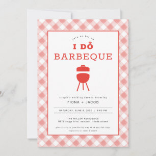 Wir machen eine Grillparty Paare Dusche Einladung 