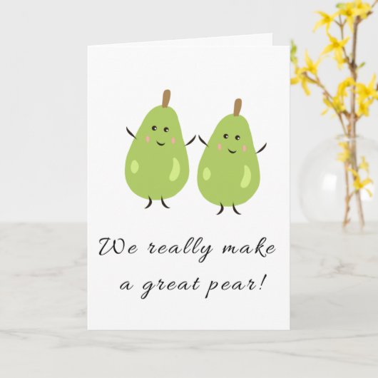 Wir machen eine große Birne Karte (Gelbe Blume)