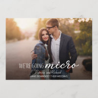 Wir machen eine Micro-Downsize-Hochzeitsankündigun