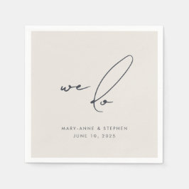 Wir machen eine moderne kalligraphische Hochzeitsf Serviette