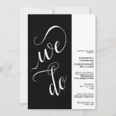 Wir machen eine moderne Minimalistische Typografie Einladung (Vorderseite)