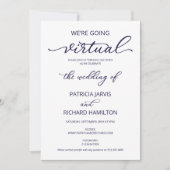 Wir machen eine virtuelle soziale Hochzeit Einladung (Vorderseite)