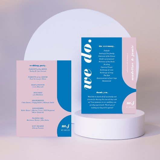 Wir machen einen Blue Retro Style Wedding Order Programm