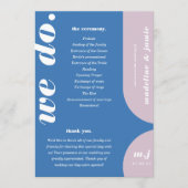 Wir machen einen Blue Retro Style Wedding Order Programm (Vorderseite)