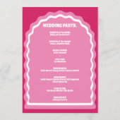 Wir machen einen rosafarbenen Retro-Bogengang Programm (Rückseite)