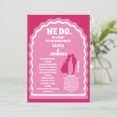 Wir machen einen rosafarbenen Retro-Bogengang Programm (Stehend Vorderseite)