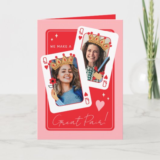 Wir machen einen tollen lesbischen Foto-Valentinst Karte (Vorderseite)