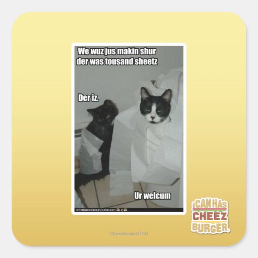 Wir machen einfach alles auf quadratischer aufkleber (Vorderseite)