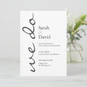 Wir machen einfache Elegance Hochzeit Einladung (Stehend Vorderseite)