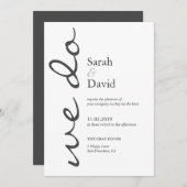 Wir machen einfache Elegance Hochzeit Einladung (Vorne/Hinten)