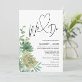 Wir machen einfache moderne Hochzeitsweiden Einladung (Stehend Vorderseite)