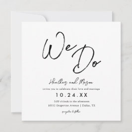 Wir machen einfache Square Hochzeitseinladungen Save The Date