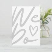 Wir machen einfache weiße Hochzeitkarte Feiertagskarte (Stehend Vorderseite)