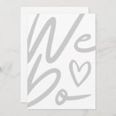 Wir machen einfache weiße Hochzeitkarte Feiertagskarte (Vorne/Hinten)