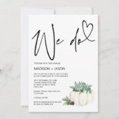 Wir machen einfachen modernen Hochzeitsfall-Ernted Einladung (Vorderseite)