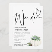 Wir machen einfachen modernen Hochzeitsfall-Ernted Einladung (Vorne/Hinten)