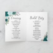 Wir machen elegante Aquamarin & Aqua Rose Boho Wed Programm (Innenseite)