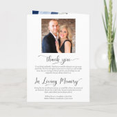 Wir machen elegante Blue Watercolor Rose Boho Wedd Programm (Rückseite)