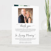 Wir machen elegante Emerald Green Boho-Rose Hochze Programm (Rückseite)