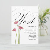 Wir machen elegante florale Wildblumen QR-Code-Hoc Einladung (Stehend Vorderseite)