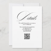 Wir machen elegante florale Wildblumen QR-Code-Hoc Einladung (Rückseite)