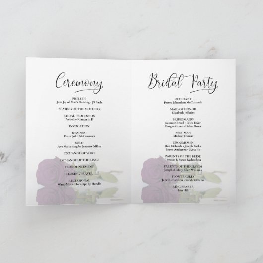 Wir machen elegante Lila Rose Pflaume Moderne Hoch Programm (Innenseite)