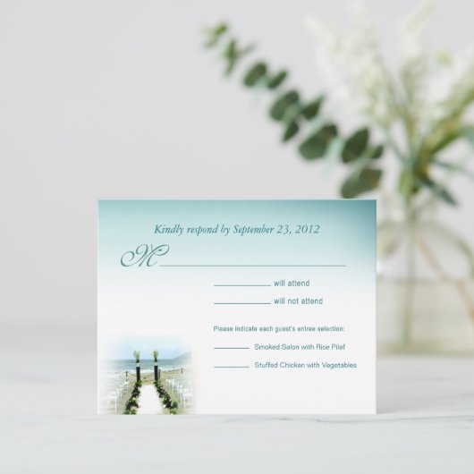 Wir machen es auf der Beach UAWG Response Card RSVP Karte (Stehend Vorderseite)