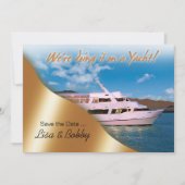 Wir machen es auf einer Yacht Save the Date (Vorderseite)