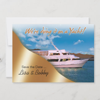 Wir machen es auf einer Yacht Save the Date