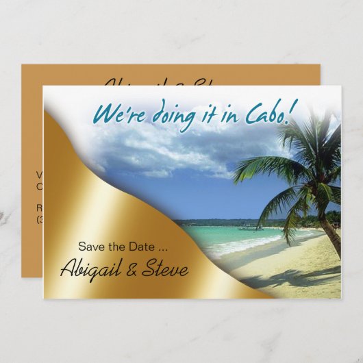 Wir machen es in Cabo! Save The Date (Vorne/Hinten)