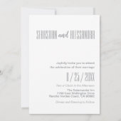 "Wir machen es Offiziell" Minimalistische Hochzeit Einladung (Rückseite)