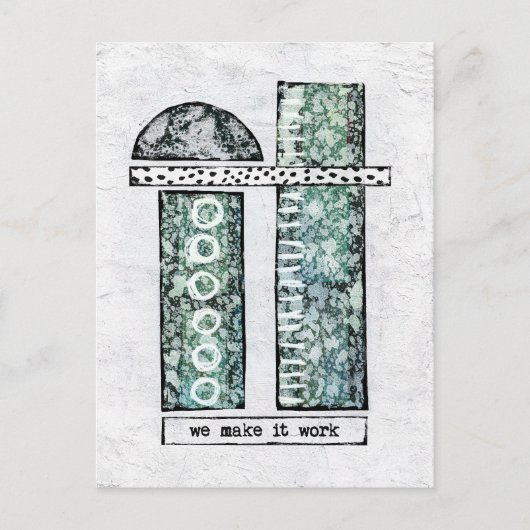 Wir machen es Postcard - modern Abstrakt Postkarte (Vorderseite)