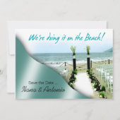 Wir machen es Save the Date am Strand (Vorderseite)