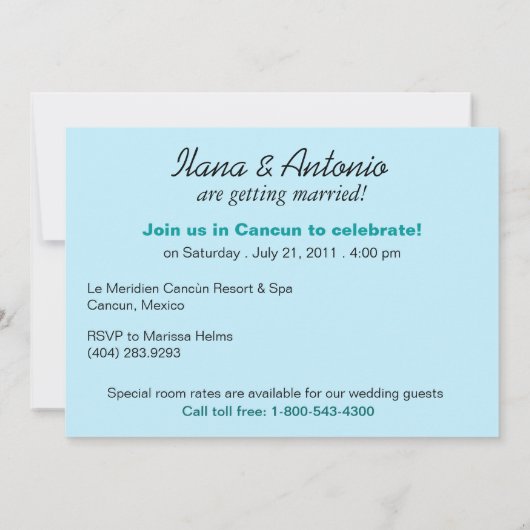 Wir machen es Save the Date am Strand (Rückseite)