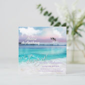 WIR MACHEN ES SCHÖN TROPISCHEN OZEAN SONNE EINLADUNG (Stehend Vorderseite)