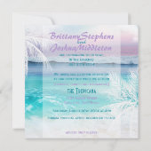 WIR MACHEN ES SCHÖN TROPISCHEN OZEAN SONNE EINLADUNG (Rückseite)