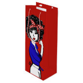 Wir machen es Wein Geschenktasche Geschenktüte Für Weinflaschen (Vorderseite Schrägansicht)