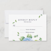 Wir machen Eucalyptus Hydrangea Garden RSVP Card (Vorderseite)