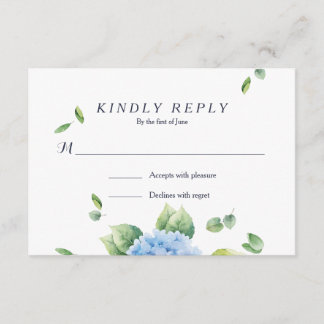 Wir machen Eucalyptus Hydrangea Garden RSVP Card Karte