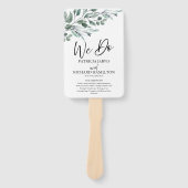 Wir machen Eukalyptus-Blätter Grünheiratsprogramme Fächer (Vorderseite)