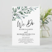 Wir machen Eukalyptus-Blätter Grünheiratsprogramme Programm (Stehend Vorderseite)