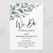 Wir machen Eukalyptus-Blätter Grünheiratsprogramme Programm (Vorderseite)