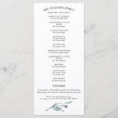 Wir machen Eukalyptus-Blätter Grünheiratsprogramme Programm (Rückseite)