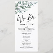 Wir machen Eukalyptus-Blätter Grünheiratsprogramme Programm (Vorderseite)