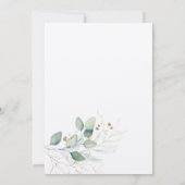 Wir machen Eukalyptus-Hochzeitserklärung Einladung (Rückseite)