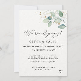 Wir machen Eukalyptus-Hochzeitserklärung Einladung